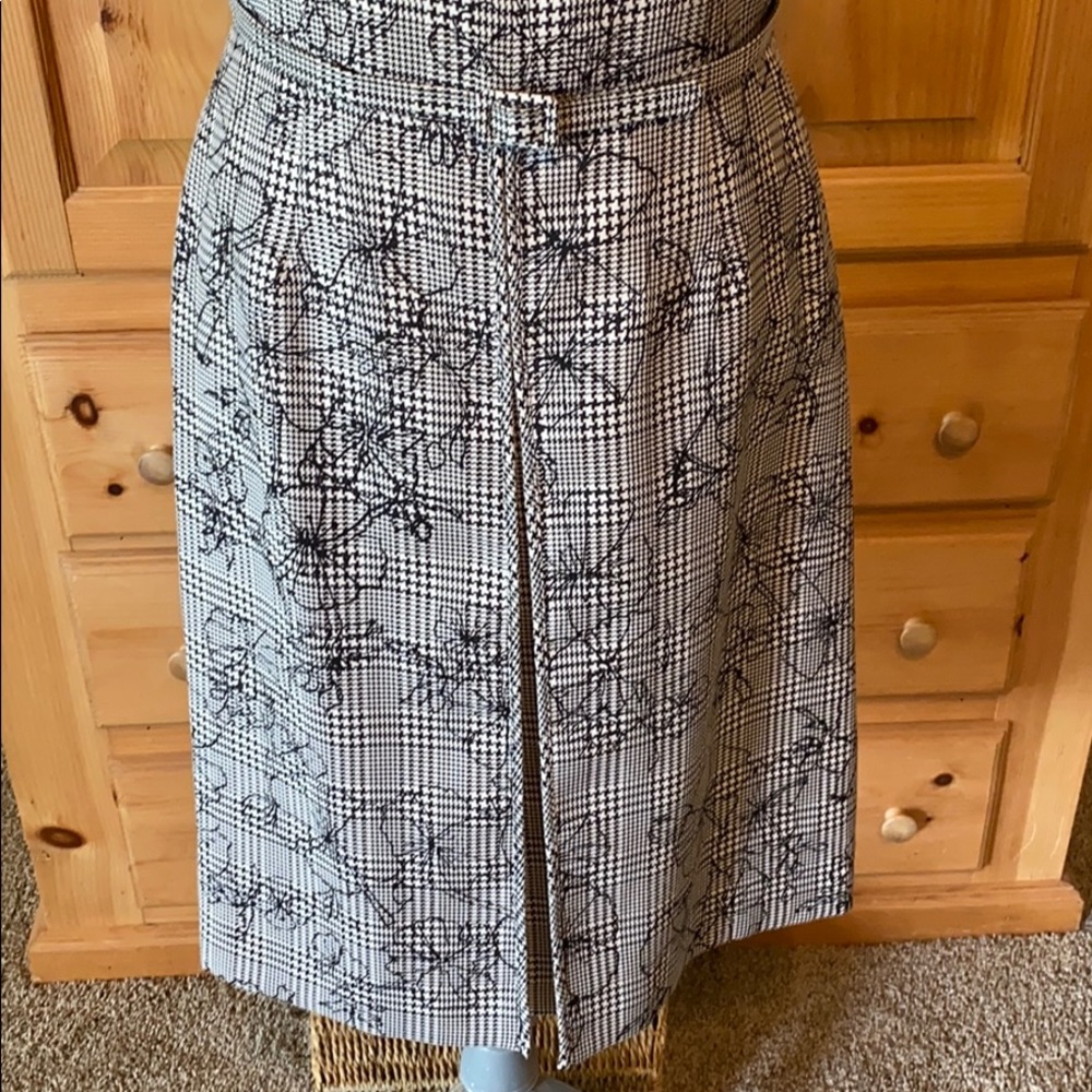 NWT David Meister Plaid & Floral Career Dress 8 - Picture 3 of 8